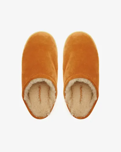 Isabel Marant Fozee Shearling Clogs In Tan