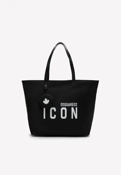 Dsquared2 Be Icon Shopper Bag In Noir