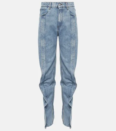 Y/project High-rise Slim Jeans In Heavy Sw Blue