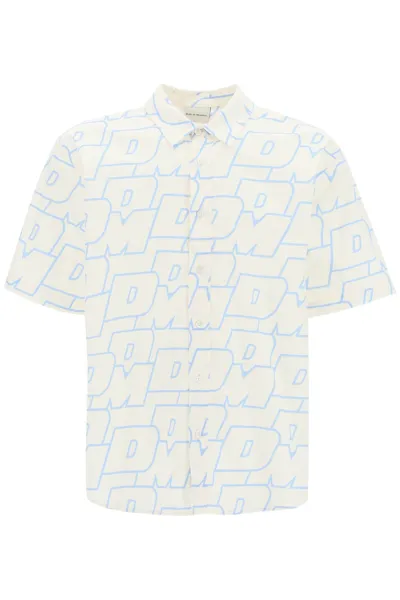 Drôle De Monsieur Ddm Print Cotton Shirt In Cream