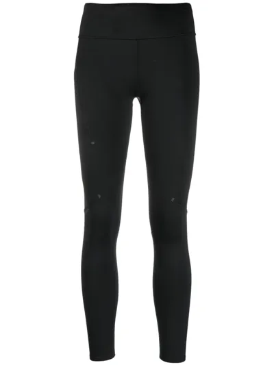 On Running Logo-print Cropped Leggings In Black