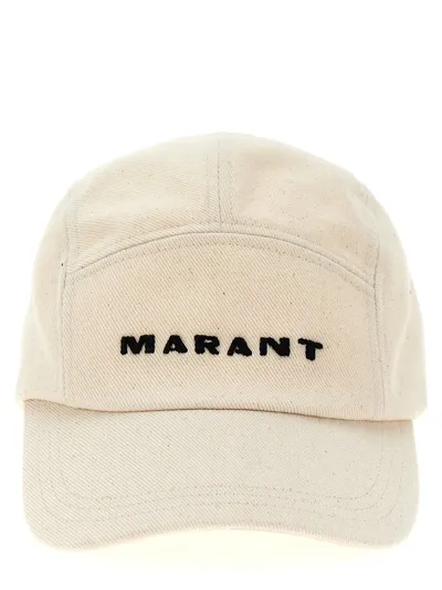 Isabel Marant Logo Embroidered Baseball Cap In Beige