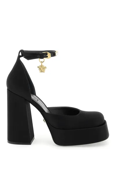 Versace Medusa Aevitas 155mm Platform Pumps In Black