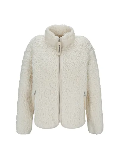 Jil Sander Faux Fur Jacket In White