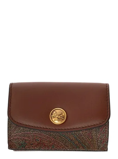 Etro Portafoglio Donna 9,5x6,6 In Brown