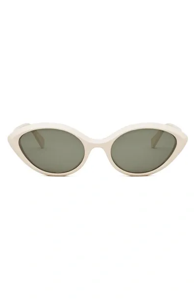 Celine Bold Three-dot Acetate Square Sunglasses In Ivory