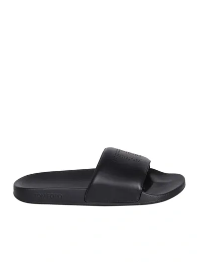 Tom Ford Slide Logo In Black