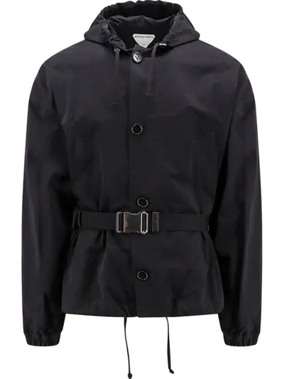 Bottega Veneta Tech Nylon Packable Jacket In Black