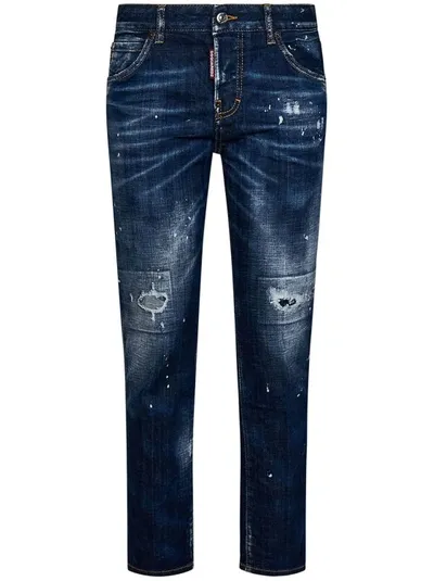 Dsquared2 Blue Cropped Jeans