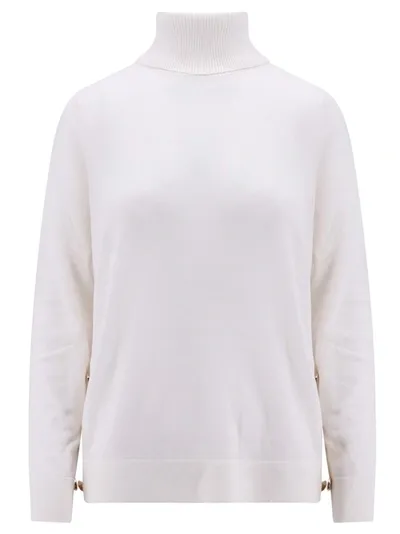 Michael Kors Certified Merino Wool Sweater In White