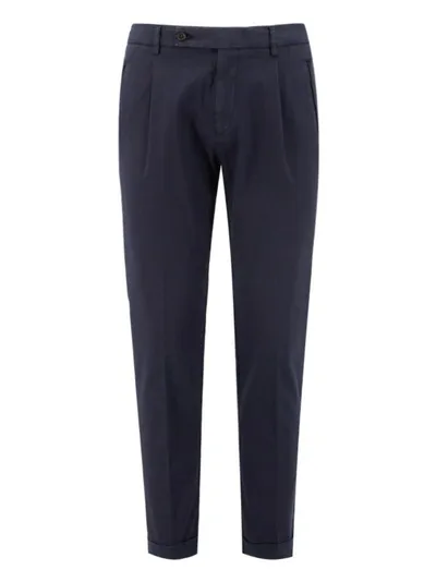 Berwich Dark Grey Stretch Cotton Trousers