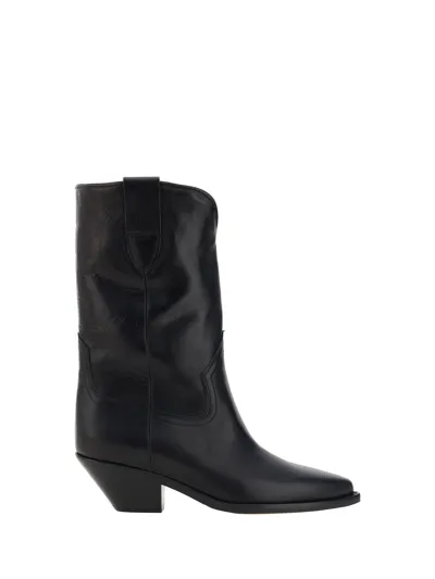 Isabel Marant Denvee Boots In Black Suede