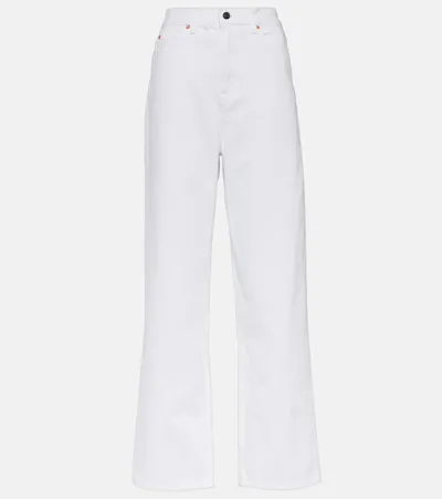 Wardrobe.nyc High-rise Straight Jeans In White