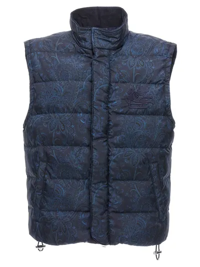 Etro Paisley Gilet Blue