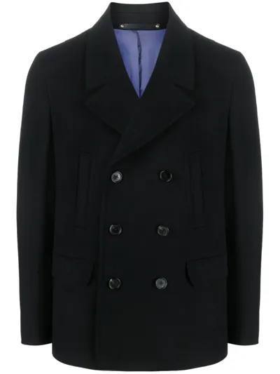 Paul Smith Notched-lapel Double-breasted Blazer In Black