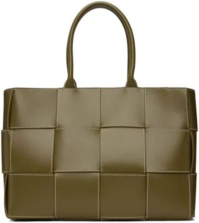 Bottega Veneta Green Medium Arco Tote In Mud