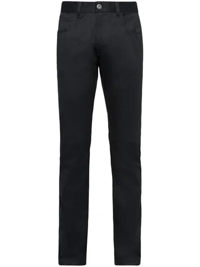 Prada Five-pocket Straight-leg Jeans In Nero