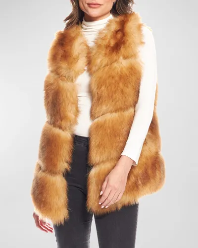 Fabulous Furs Marlowe Faux Fur Vest In Golden Fox