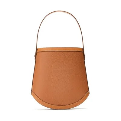 Savette Bucket Leather Shoulder Bag In Saddle