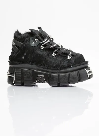 Vetements X New Rock Platform Sneakers In Black