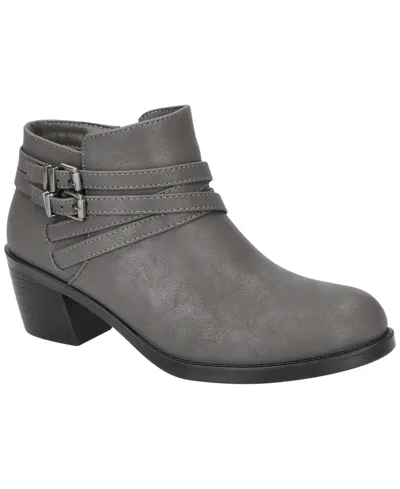 Easy Street Women's Kory Block Heel Booties In Gray Matte