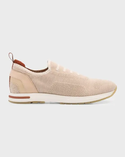 Loro Piana Flexy Knit Slip-on Trainer Sneakers In Chintz Rose