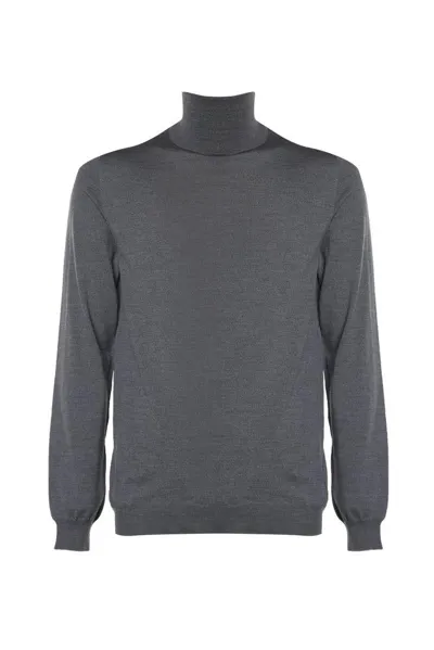 Zanone Roll-neck Straight Hem Jumper In Grigio