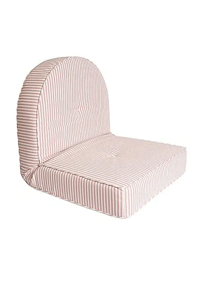 Business & Pleasure Reclining Pillow Lounger In Laurens Pink Stripe