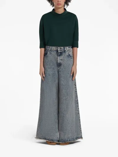 Marni Acid-wash Wide-leg Jeans In Mmc13 Pink Gummy