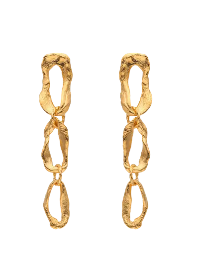 Eva Remenyi Vacation Long Chain Earrings Gold