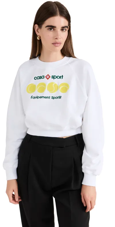 Casablanca Casa Sport Tennis Balls Cropped Sweatshirt Casa Sport Tennis Balls Xl