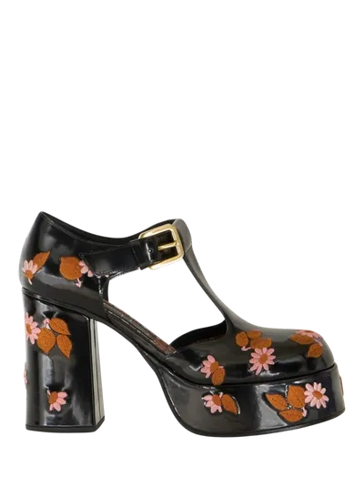 Etro Mary Jane 110mm Embroidered Pumps In Black