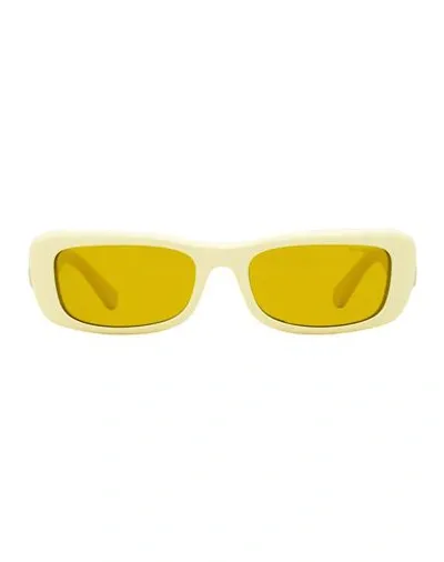 Moncler Minuit Ml0245 Sunglasses Woman Sunglasses Gold Size 55 Acetate In Yellow