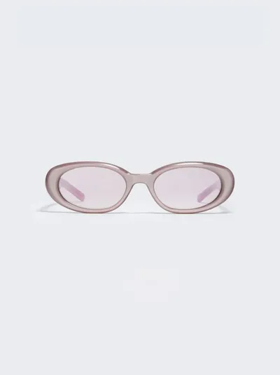 Gentle Monster Oval-frame Sunglasses In White