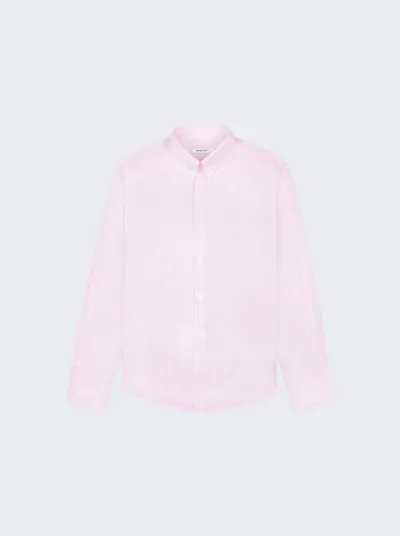 Sporty And Rich Striped Button-up Shirt In Rose And White