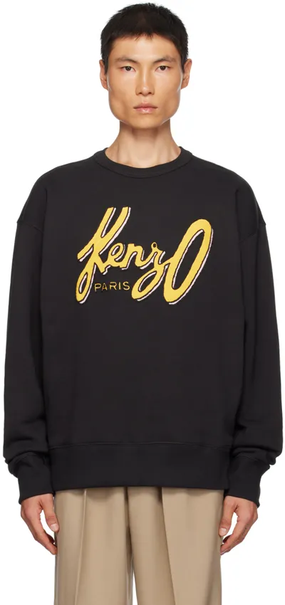 Kenzo Sweatshirt Oversize Archive Logo Homme Noir