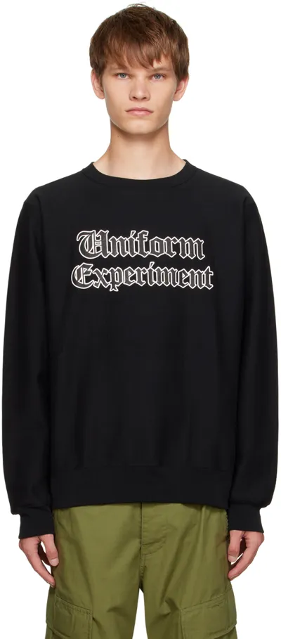 Uniform Experiment Black Printed Sweatshirt