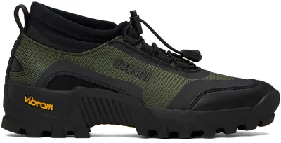 Ganni Khaki Performance Sneakers In 861 Kalamata