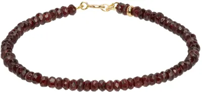 Jia Jia Red January Birthstone Garnet Bracelet In 14k Yellow Gold