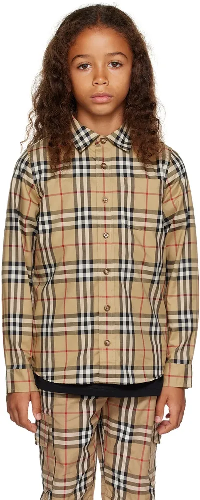 Burberry Kids Vintage Check Shirt In Neutrals