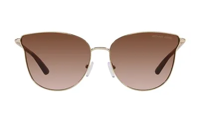 Michael Kors Round Frame Sunglasses In Gold