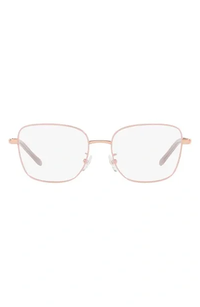 Tory Burch 53mm Square Optical Glasses In Blush