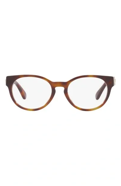 Versace 47mm Oval Optical Glasses In Havana