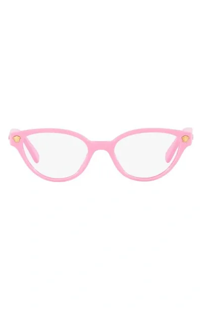 Versace Kids' 47mm Small Cat Eye Optical Glasses In Pink