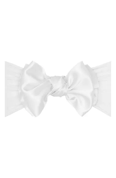 Baby Bling Kids' Satin Fab-bow-lous Headband In White