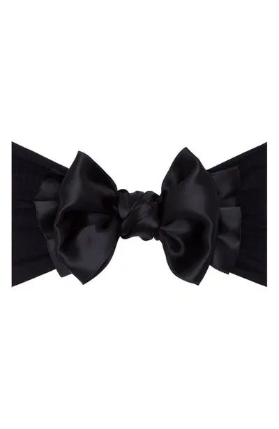 Baby Bling Kids' Satin Fab-bow-lous Headband In Black