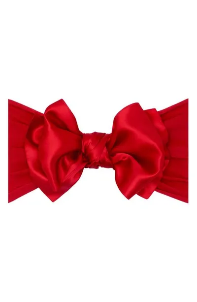 Baby Bling Kids' Satin Fab-bow-lous Headband In Cherry