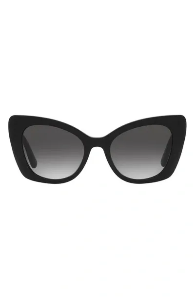 Dolce & Gabbana 53mm Gradient Butterfly Sunglasses In Black