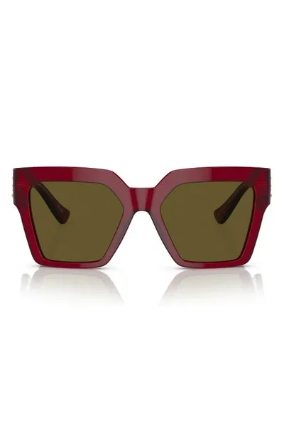 Versace 55mm Butterfly Sunglasses In Red