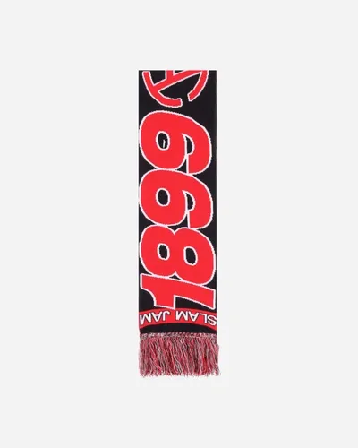 Slam Jam Sballo Rossonero Fan Scarf Black / Red In Multicolor